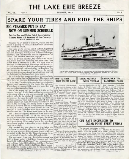 Newspaper - The Lake Erie Breeze, Vol. VII, No. 1