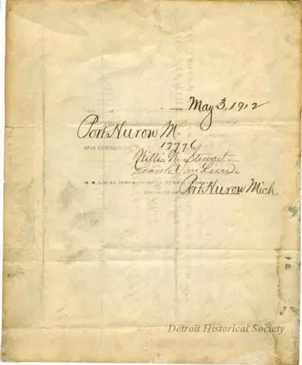 License, Occupational - United States Inspectors License to Pilots