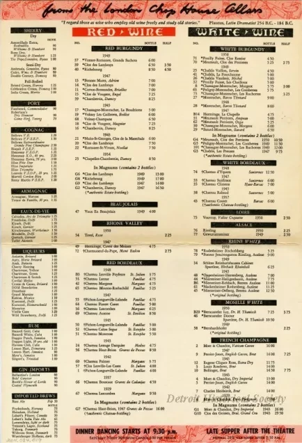 Menu - Luncheon at the London Chop House