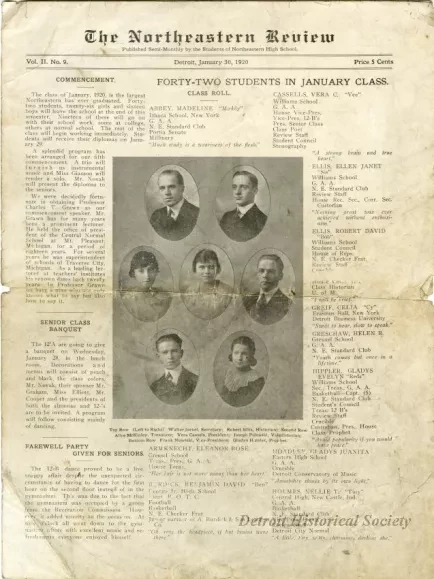 Newsletter - The Northeastern Review, Vol. II, No. 9