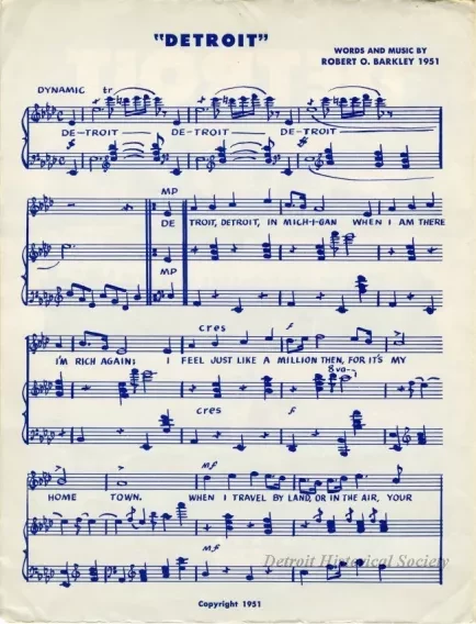 Music, Sheet - Detroit
