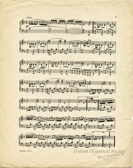 Music, Sheet - Detroit's Own 339th Infantry March