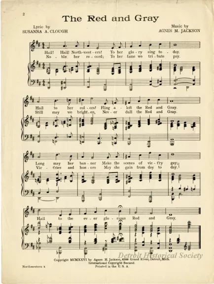 Music, Sheet - The Red and Gray