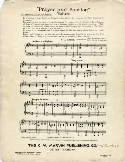 Music, Sheet - Pingree Memorial March