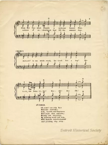 Music, Sheet - Detroit