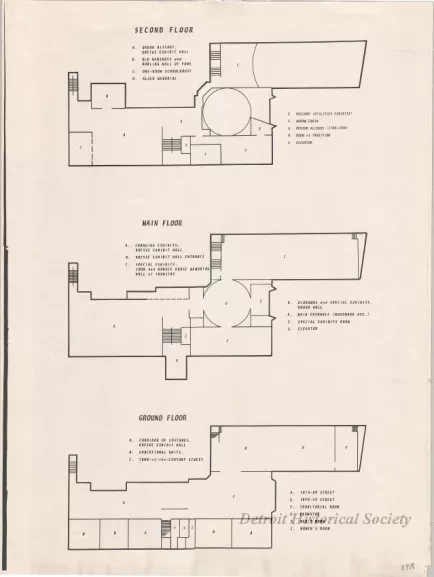 Drawing, Architectural - Detroit Historical Museum