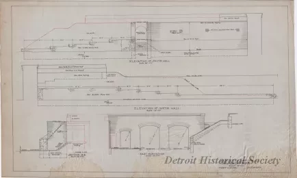 Drawing, Technical - Elevations of Wall, New Sally Port,
Fort Wayne, Michigan