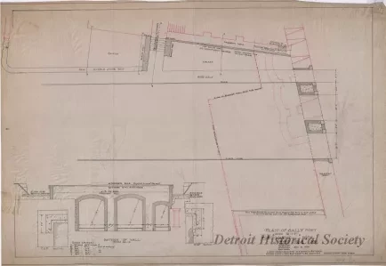 Drawing, Technical - Plan of Sally Port,
Fort Wayne, Michigan