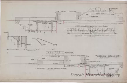 Drawing, Technical - East Sallyport to Fort,
Fort Wayne, Detroit, Mich.