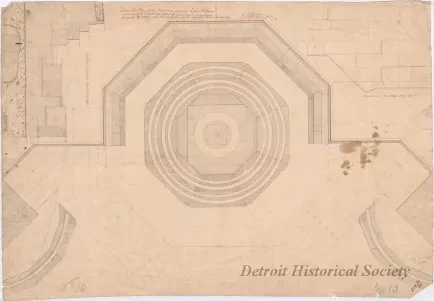 Drawing, Technical - Demilune Salient, 15" Gun Platform
