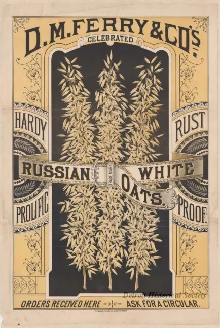 Poster - D.M. Ferry & Co.'s Celebrated Russian White Oats