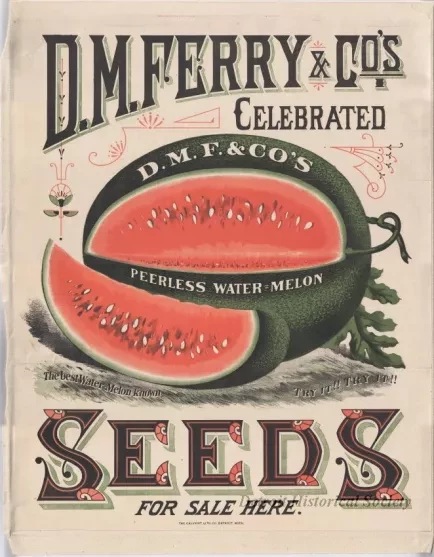 Poster - D.M. Ferry & Co.'s Celebrated Seeds
