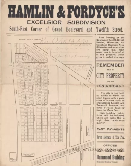Poster - Hamlin & Fordyce's Excelsior Subdivision