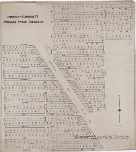 Plat - Leinbach-Humphrey's Woodward Avenue Subdivision