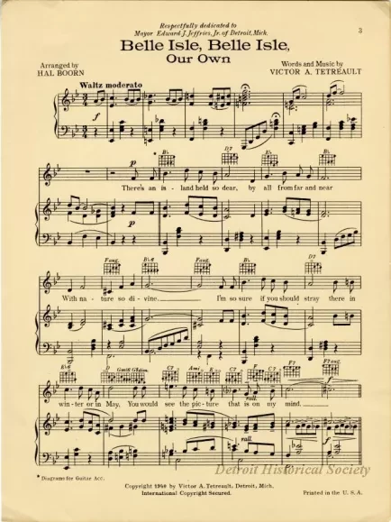 Music, Sheet - Belle Isle, Belle Isle, Our Own