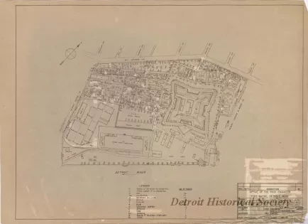 Drawing, Architectural - Office of the Post Engineer, Fort Wayne, Detroit, Michigan -
Landscape Development Plan (Tree Cover), Ft. Wayne, Detroit, Mich., 
as Completed for FY 1962