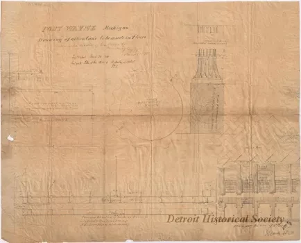 Drawing, Architectural - Fort Wayne, Michigan,
Drawing of Alterations to be Made in Floors