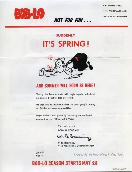 Flier - There's Something Special about a Picnic at Bob-Lo