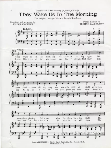 Music, Sheet - They Wake Us in the Morning