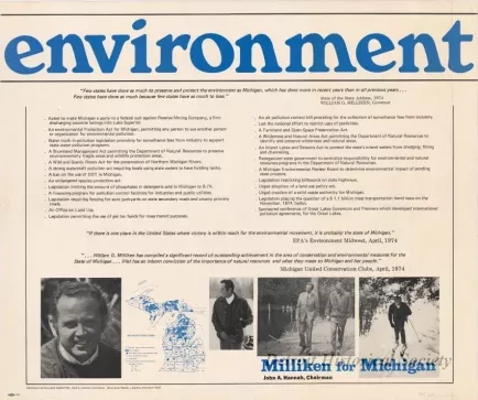 Poster - Environment
[Milliken for Michigan]