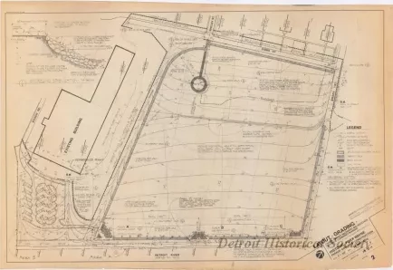 Blueprint - Layout - Grading, 
Historic Fort Wayne Parade Grounds Construction