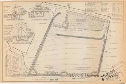 Blueprint - Planting Plan,
Historic Fort Wayne Parade Grounds Construction