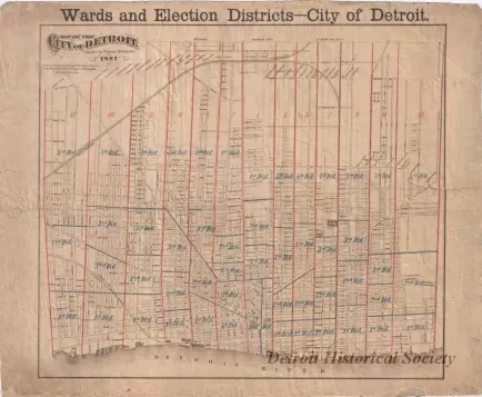 Map - Wards and Election Districts - City of Detroit