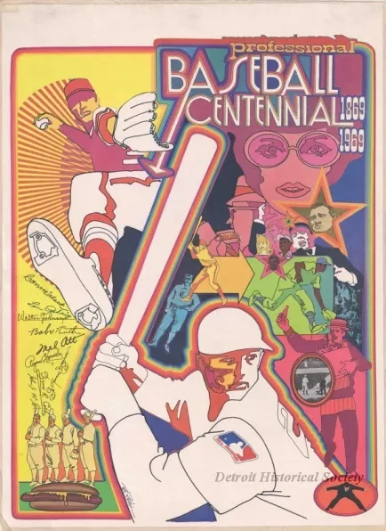 Poster - Professional Baseball Centennial, 1869-1969