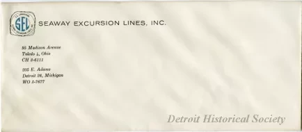 Envelope - Seaway Excursion Lines, Inc.