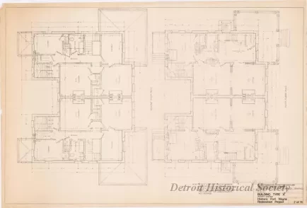 Blueprint - Building Type A,
Historic Fort Wayne Restoration Project