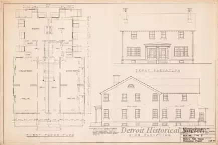 Blueprint - Building Type B,
Historic Fort Wayne Restoration Project