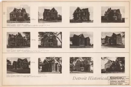Blueprint - Garrison Buildings [Nos. 102, 103, 104],
Historic Fort Wayne Restoration Project