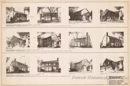 Blueprint - Garrison Buildings [Nos. 105, 106, 107],
Historic Fort Wayne Restoration Project