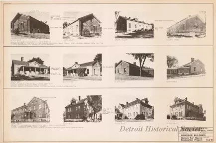 Blueprint - Garrison Buildings [Nos. 202, 205, 207],
Historic Fort Wayne Restoration Project