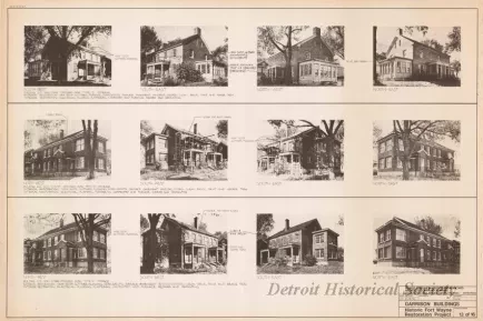 Blueprint - Garrison Buildings [Nos. 213, 214, 215],
Historic Fort Wayne Restoration Project