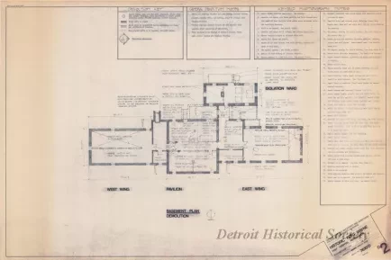 Blueprint - Historic Fort Wayne,
Post Hospital Restoration