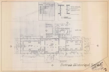 Blueprint - Historic Fort Wayne,
Post Hospital Restoration