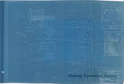 Blueprint - Detroit Boat Yard -
Boatshed, Paving and Trackwork,
General and Electrical Site Plan