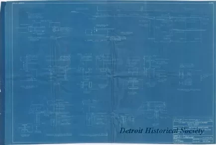 Blueprint - Detroit Boat Yard - 
Modification of Existing Facilities; 
Profile and Details