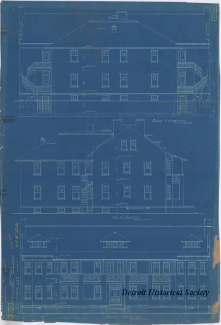 Blueprint - Officers Quarters - 4 Officers
[Building No. 116]