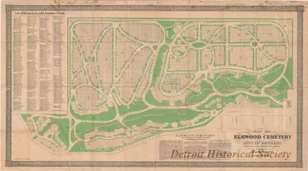 Map - Map of Elmwood Cemetery, City of Detroit