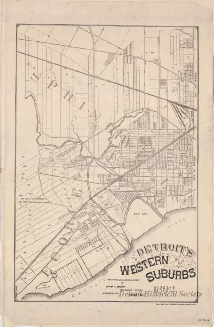 Map - Detroit's Western Suburbs, 1892
