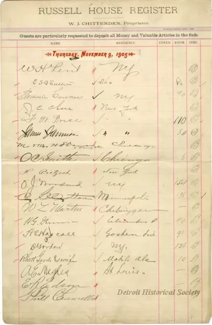 Register - Russell House Register