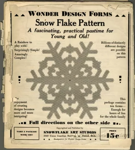 Packet - Wonder Design Forms, Snow Flake Pattern