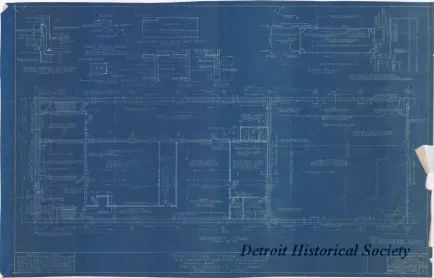 Blueprint - One Story Store Building to be Erected at 14533-14539 Woodward Ave.