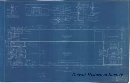 Blueprint - One Story Store Building to be Erected at 14533-14539 Woodward Ave.