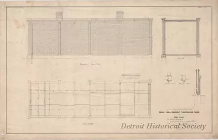 Drawing, Architectural - Plans for a Fire-Proof Comparator Room
