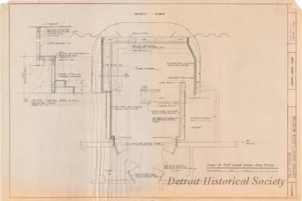 Drawing, Architectural - Pilot House - Dossin Great Lakes Museum, Lower Level Plan