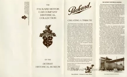 Pamphlet - The Packard Motor Car Company Collection of the Detroit Historical Museum