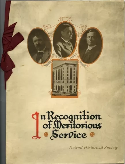 Menu - In Recognition of Meritorious Service